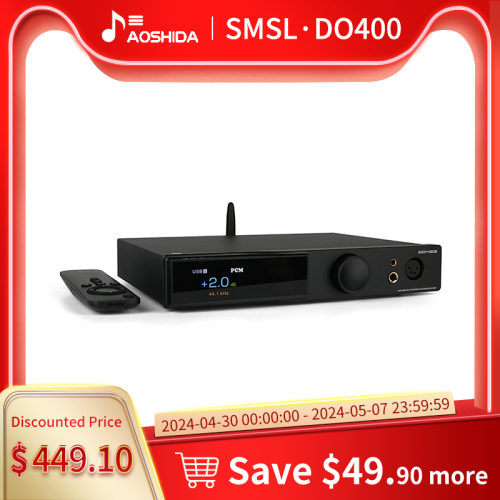 SMSL DO400 Fully Balanced Audio Decoder Headphone Amplifier ES9039MSPRO MQA-CD DAC Bluetooth 5.1 Digital Headphone Power AMP