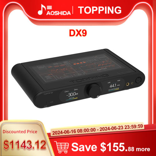 TOPPING DX9 DAC Headphone Amplifier AK4499EQ Hi-Res Audio Decoder 15th Anniversary USB DAC Headphone AMP 6x NFCA Bluetooth LDAC