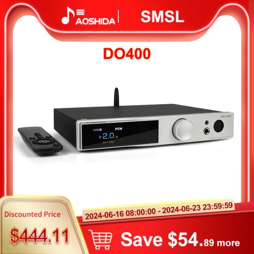 SMSL DO400 Fully Balanced Audio Decoder Headphone Amplifier ES9039MSPRO MQA-CD DAC Bluetooth 5.1 Digital Headphone Power AMP