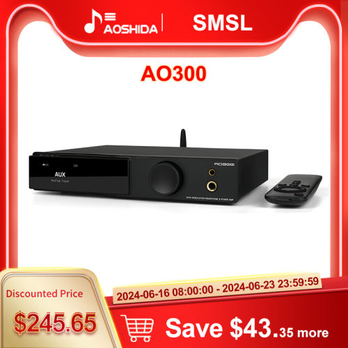 SMSL AO300 Power Amplifier & Headphone AMP & Decoder MA5332MS MQA-CD Audio DAC CS43131 Headphone Amplifier XMOS XU-316 2.1 HIFI