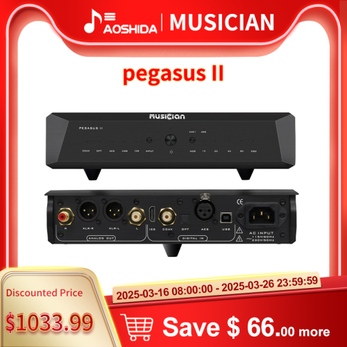 MUSICIAN PEGASUS II  24Bit R2R DAC 6BIT DSD Balanced Resistance DAC Support DSD1024 PCM1536