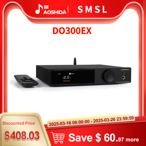 SMSL DO300EX  Audio Decoder Headphone Amplifier AK4191+AK4499EX MQA-CD DAC Bluetooth 5.1 Digital Headphone Power AMP