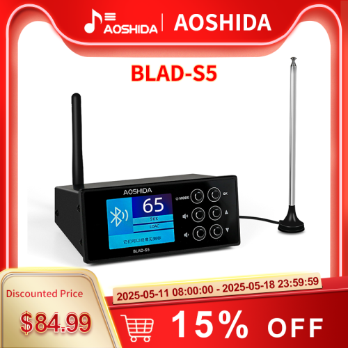 AOSHIDA BLAD-S5 Bluetooth/FM Audio Receiver Converter ES9038 QCC5125
