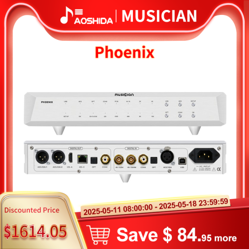 MUSICIAN PHOENIX High Performance  Digital interface FPGA DSP ARM STM32F446 OCXO Multiple Input EMP240 DAC chip I2S interface