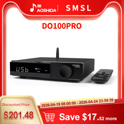 SMSL DO100PRO Desktop HiFi Balanced DAC ES9039Q2M  XMOS XU-316 32bit/768kHz DSD512  USB5.1 HDMI(ARC) PS5