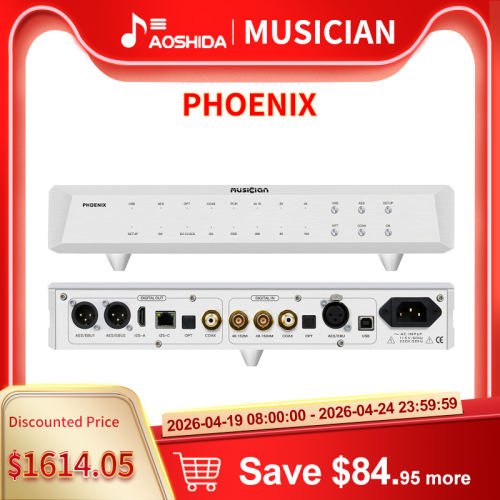 MUSICIAN PHOENIX High Performance  Digital interface FPGA DSP ARM STM32F446 OCXO Multiple Input EMP240 DAC chip I2S interface