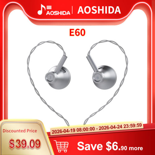 AOSHIDA E60 4.4/3.5mm Replaceable Flat Earphones