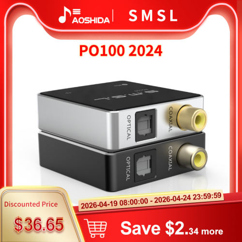 SMSL PO100 2024 USB Digital Interface XMOS XU316 DoP64 OPT/COAX