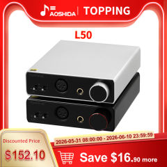 TOPPING L50 pass through NFCA Headphone Amplifier SE+BAL Input Audio Amp 6.35mm/4 pin XLR Output 3500mW*2 16 ohm SE power AMP