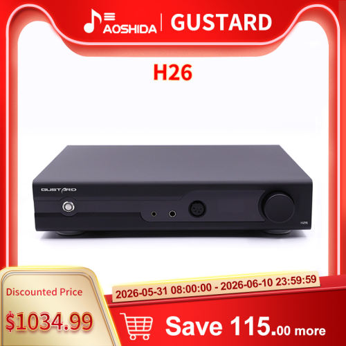 Gustard H26 Fully Balanced Discrete Class A Amplifier Two Gains with Remote Control Headphone Amplifier