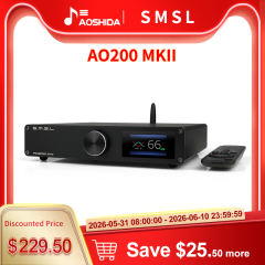 SMSL AO200 MKII Power Amplifier 160W*2  XLR RCA Bluetooth 5.0 Subwoofer 2.1
