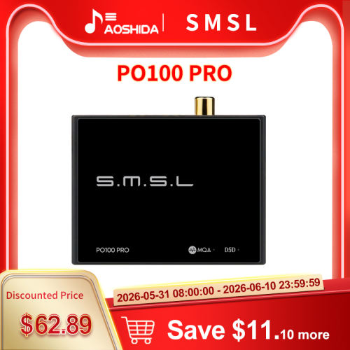 SMSL PO100 PRO USB Digital Interface MQA Decoding XOMS XU316 DSD64 Optical Coaxial DSD512 I2S output 32bit 768Khz for PS5 Switch