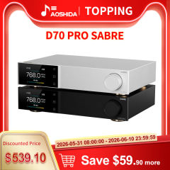 TOPPING D70 Pro SABRE HIFI DAC ES9039SPRO XMOS XU316 USB optic coaxia Bluetooth 5.1 input Desktop Decoder RCA balance XLR output