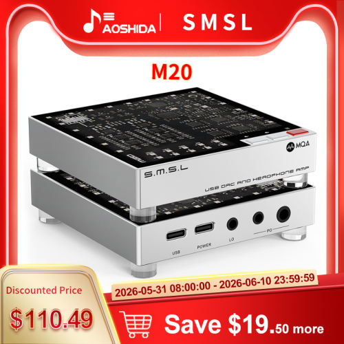 SMSL LIN.LIN.LIN M20 MQA DAC with Headphone Amp