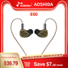 AOSHIDA E60 4.4/3.5mm Replaceable Flat Earphones