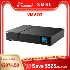 SMSL VMV D3 Advanced R2R Digital Audio DAC PCM1704U-J*4 SM5847 XMOS DSD512 32BIT 768KHZ ACCUSILICON*2 I2S Decoder balanced outpu