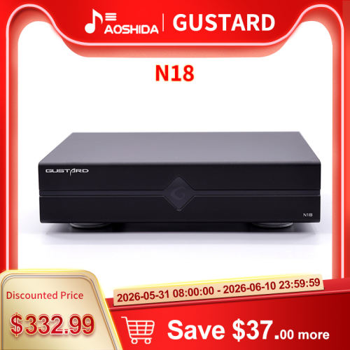 Gustard N18 N18pro Network Ethernet Switch HiFi Audio Ethernet Switch SFP+10M/100M/1000M Adaptive Ethernet Interface 10Mhz Clock