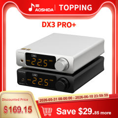 TOPPING DX3Pro+ Audio DAC ES9038Q2M DSD512 PCM768KHZ Bluetooth 5.0 LDAC USB decoder XMOS headphone amplifier 3.5mm RCA output