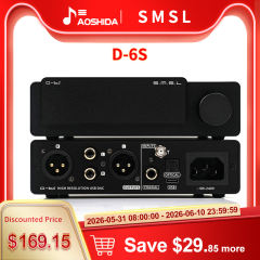 SMSL D-6S MQA Audio DAC ES9039Q2M Bluetooth 5.1 XLR RCA