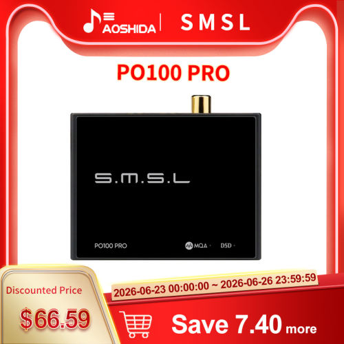 SMSL PO100 PRO USB Digital Interface MQA Decoding XOMS XU316 DSD64 Optical Coaxial DSD512 I2S output 32bit 768Khz for PS5 Switch