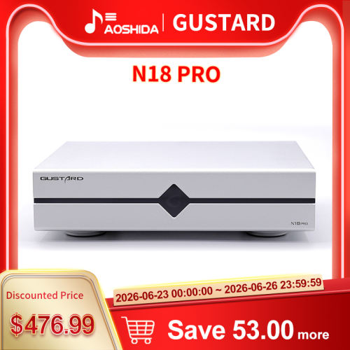 Gustard N18 N18pro Network Ethernet Switch HiFi Audio Ethernet Switch SFP+10M/100M/1000M Adaptive Ethernet Interface 10Mhz Clock