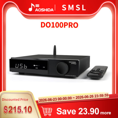 SMSL DO100PRO Desktop HiFi Balanced DAC ES9039Q2M  XMOS XU-316 32bit/768kHz DSD512  USB5.1 HDMI(ARC) PS5