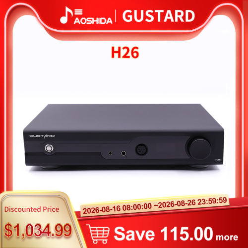 Gustard H26 Fully Balanced Discrete Class A Amplifier Two Gains with Remote Control Headphone Amplifier