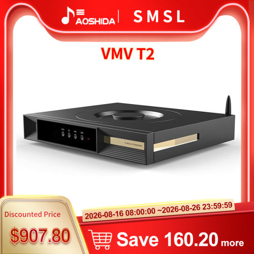 SMSL VMV T2 Hi-Res Digital Media Center 32bit/768kHz DSD512 AES/EBU MQA
