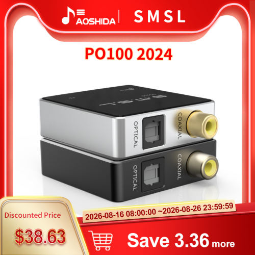 SMSL PO100 2024 USB Digital Interface XMOS XU316 DoP64 OPT/COAX