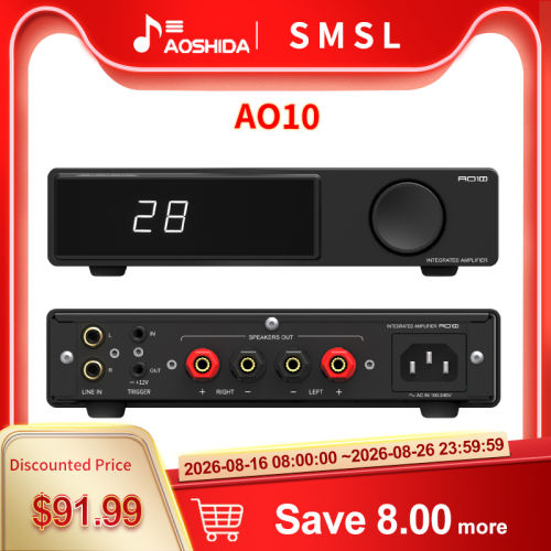 SMSL AO10 100W*2 Bluetooth Power Amplifier Dual TPA3116