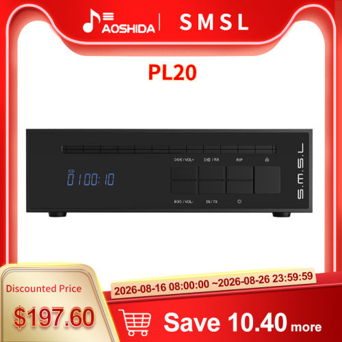 SMSL PL20 Recordable CD Player dual CS43131 chip Bluetooth 5.3