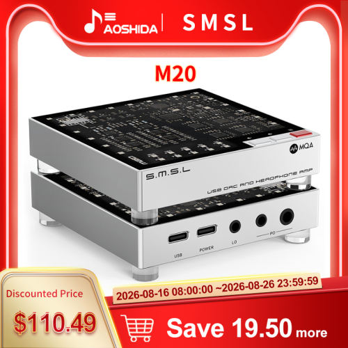 SMSL LIN.LIN.LIN M20 MQA DAC with Headphone Amp