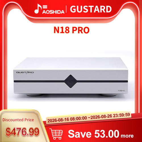 Gustard N18 N18pro Network Ethernet Switch HiFi Audio Ethernet Switch SFP+10M/100M/1000M Adaptive Ethernet Interface 10Mhz Clock