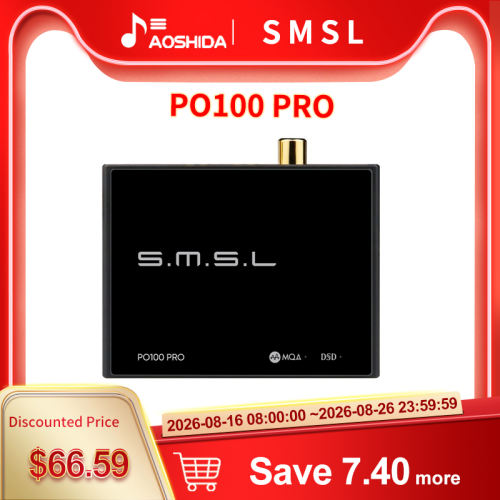SMSL PO100 PRO USB Digital Interface MQA Decoding XOMS XU316 DSD64 Optical Coaxial DSD512 I2S output 32bit 768Khz for PS5 Switch