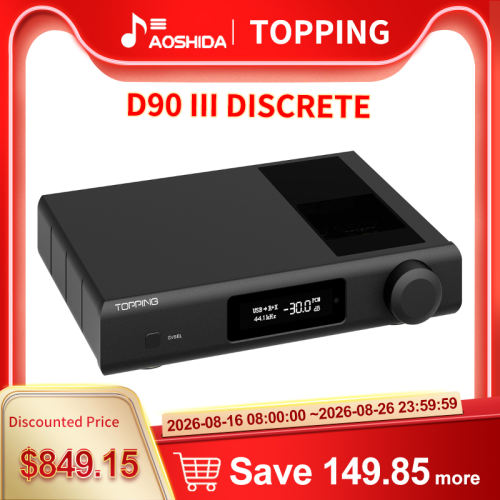 TOPPING D90III Discrete Fully balanced HiFi DAC PSRM module XLR&RCA BT5.1 LDAC DSD512 PCM768kHz