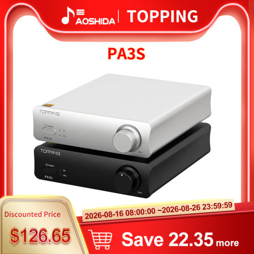 TOPPING PA3s MA12070*2 fully Class D balanced amplifier TRS balanced RCA single-end input power amplifier 80w*2 hifi digital amp