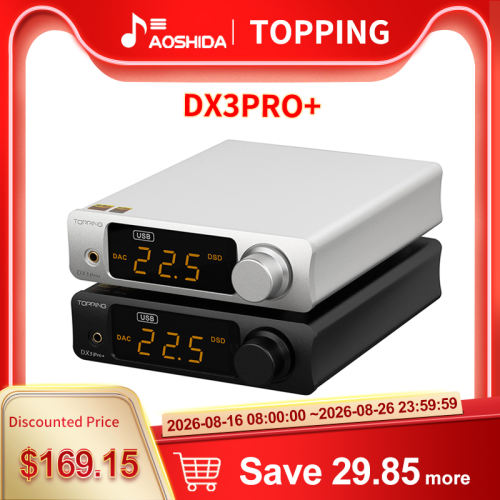 TOPPING DX3Pro+ Audio DAC ES9038Q2M DSD512 PCM768KHZ Bluetooth 5.0 LDAC USB decoder XMOS headphone amplifier 3.5mm RCA output