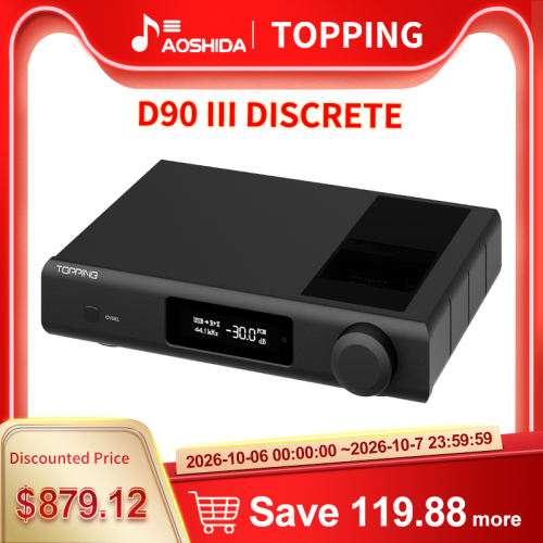 TOPPING D90III Discrete Fully balanced HiFi DAC PSRM module XLR&RCA BT5.1 LDAC DSD512 PCM768kHz