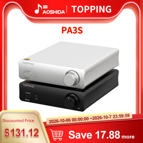 TOPPING PA3s MA12070*2 fully Class D balanced amplifier TRS balanced RCA single-end input power amplifier 80w*2 hifi digital amp
