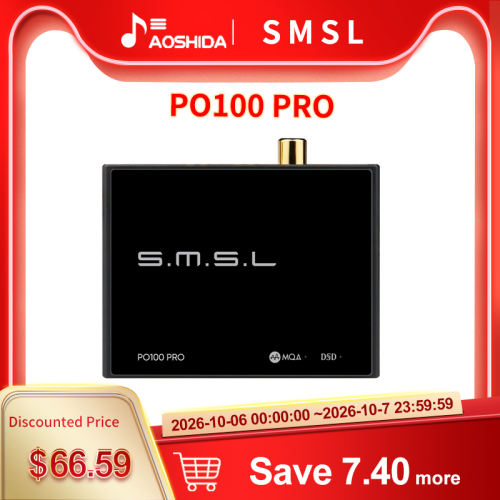 SMSL PO100 PRO USB Digital Interface MQA Decoding XOMS XU316 DSD64 Optical Coaxial DSD512 I2S output 32bit 768Khz for PS5 Switch