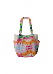 2021 Hot selling tie-dye Beach Bag / Handbag / Natural Canvas Bag, With Screen Printed