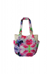 2021 Hot selling tie-dye Beach Bag / Handbag / Natural Canvas Bag, With Screen Printed