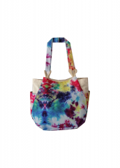 2021 Hot selling tie-dye Beach Bag / Handbag / Natural Canvas Bag, With Screen Printed