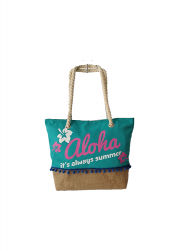 Natural Jute Linen Burlap Tote Beach Bag foldable Large Capacity Female Casual Joint Shoulder Beach Bag