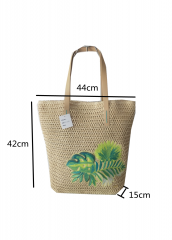 women popular beach bag vintage straw shoulder bag