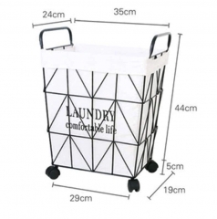 Metal Wire Laundry Hamper Basket