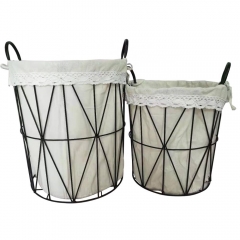 Metal Wire Laundry Hamper Basket