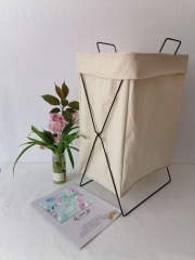 Stackable Metal Storage Bags Baskets with Handle Easy-carrying Large Laundry Basket Fold up