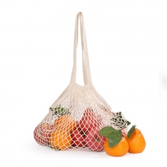 Hot Sell Reusable Vegetables pure cotton mesh shopping tote bags for fruits and vegetables