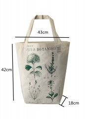 Shells, sea turtles, starfish and conch printing Promotional natural cotton carry tote shoulder shopping bag